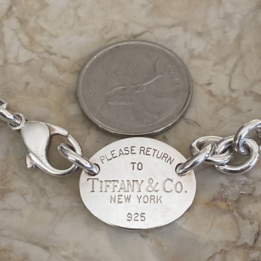 Tiffany & Co. Return To Tiffany Oval Tag Chunky Rolo Link Necklace 925 Sterling - Picture 12 of 12